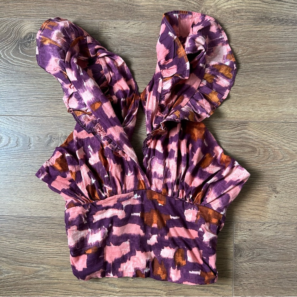 NWOT Anthropologie Cross Back Tank Blouse